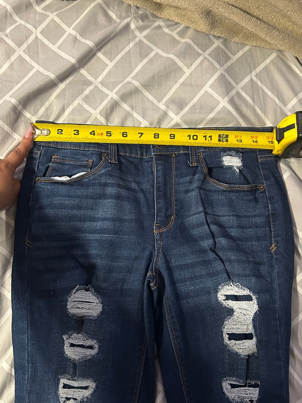 Mudd Dark Blue Distressed Skinny Jeans